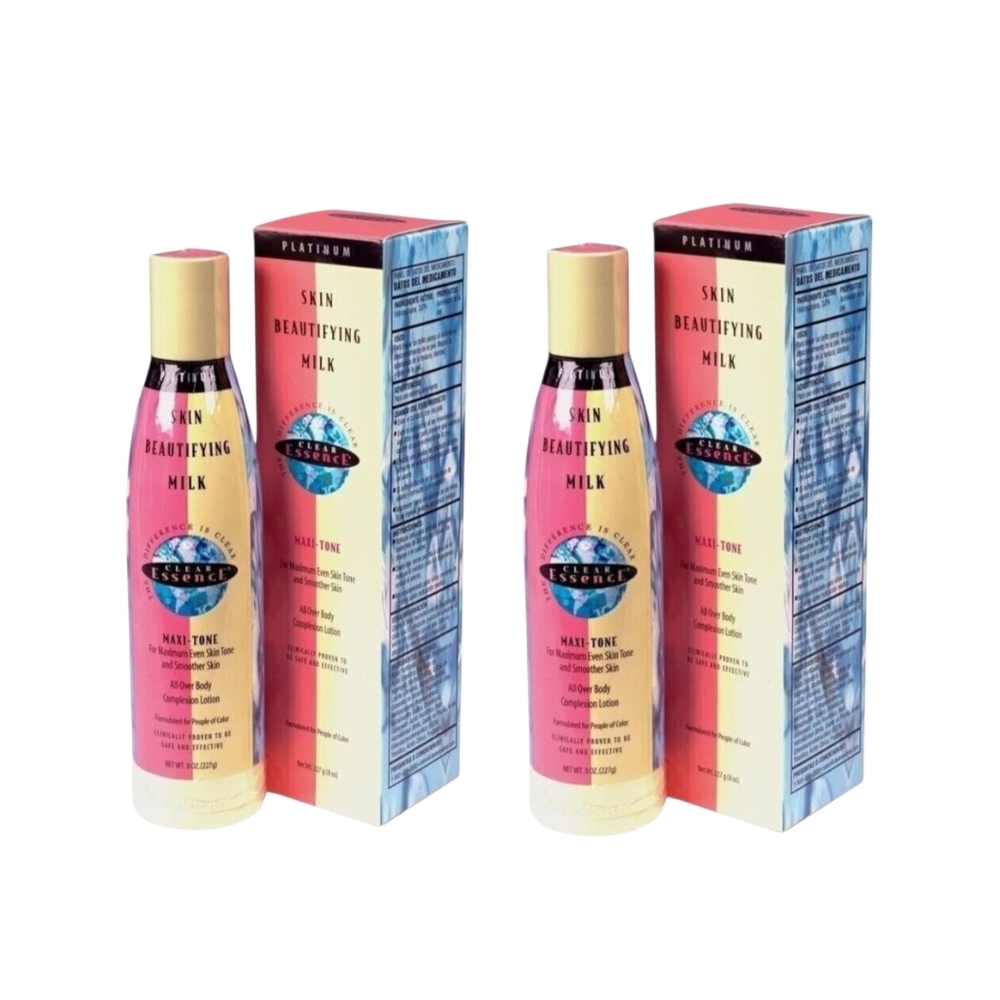 2-PK Clear Essence Skin Beautifying Milk Maxi-Tone Lotion - 8 oz.